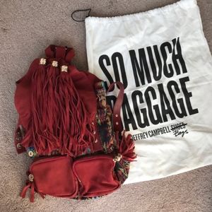 Multicolored Fringe Backpack